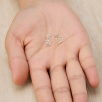 Sterling Silver Delicate Heart Earrings