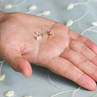 Sterling Silver Earrings Created with Zircondia® Crystals