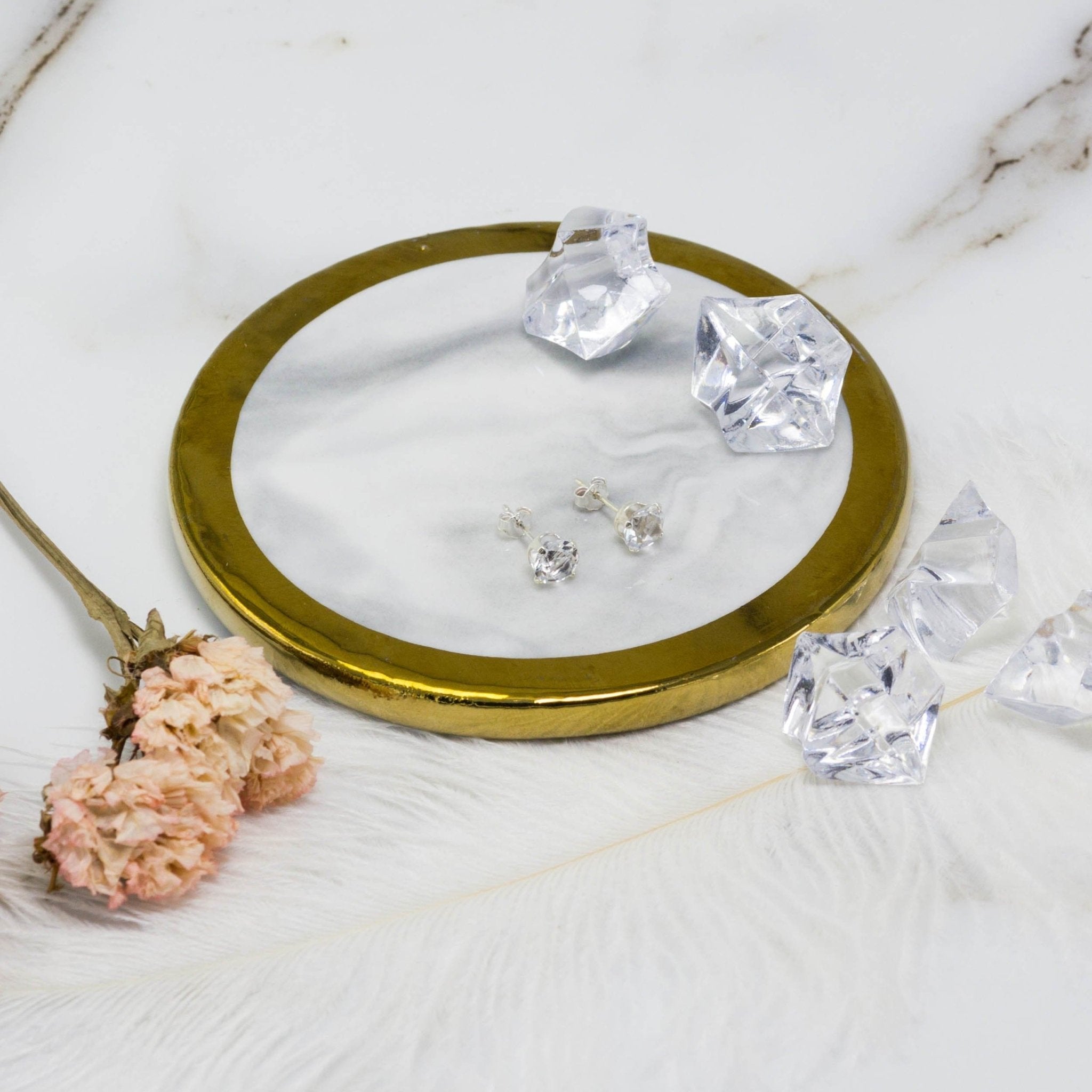 Sterling Silver Earrings Created with Zircondia® Crystals