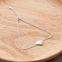 Sterling Silver Friendship Quote Heart Bracelet