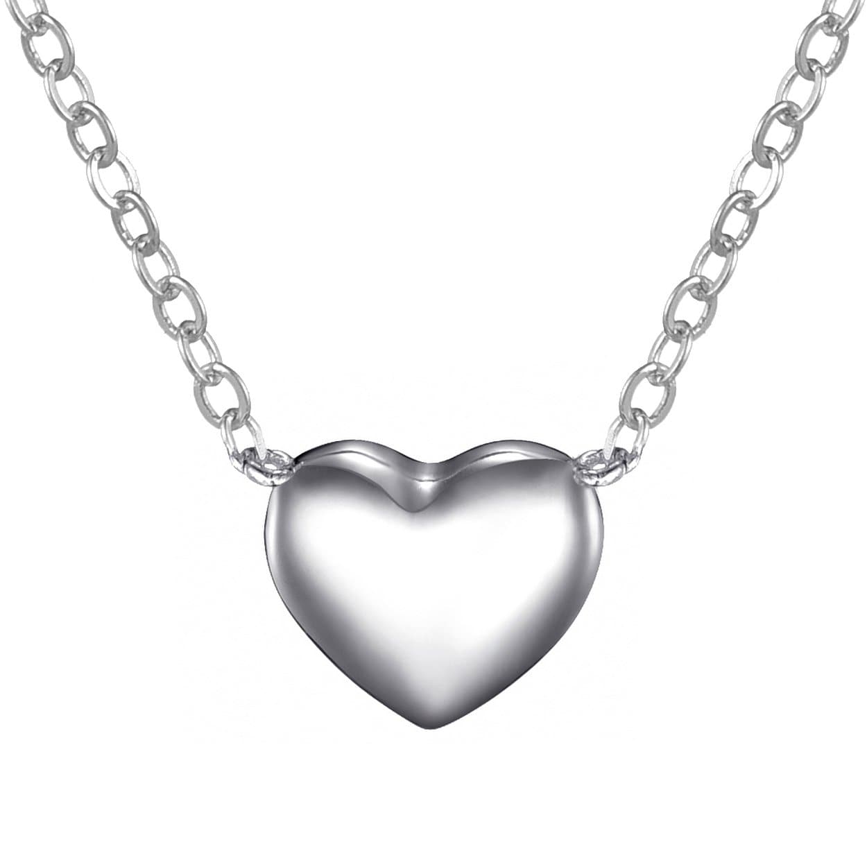 Sterling Silver Friendship Quote Heart Necklace