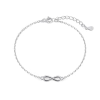 Sterling Silver Friendship Quote Infinity Bracelet