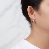 Sterling Silver Grey Pearl Drop Earrings