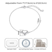 Sterling Silver Heart Bracelet