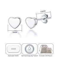 Sterling Silver Heart Earrings
