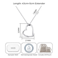 Sterling Silver Heart Pendant Necklace