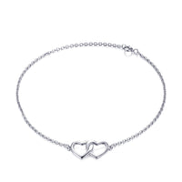 Sterling Silver I Couldn't Say I Do Without You Wedding Heart Link Bracelet