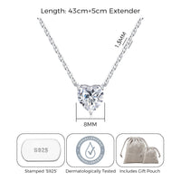 Sterling Silver I Couldn't Say I Do Without You Wedding Heart Solitaire Necklace with Zircondia® Crystals