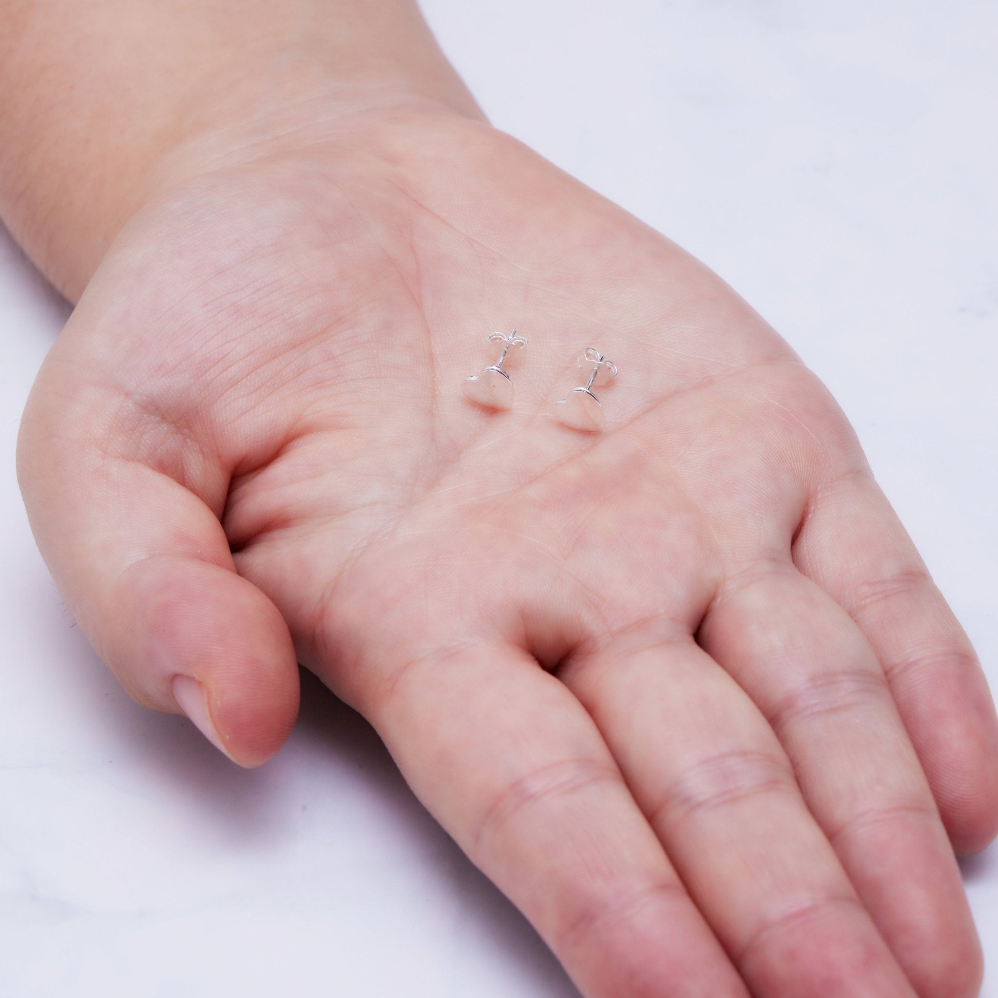 Sterling Silver I Couldn't Say I Do Without You Wedding Heart Stud Earrings