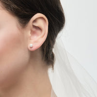 Sterling Silver I Couldn't Say I Do Without You Wedding Pearl Earrings