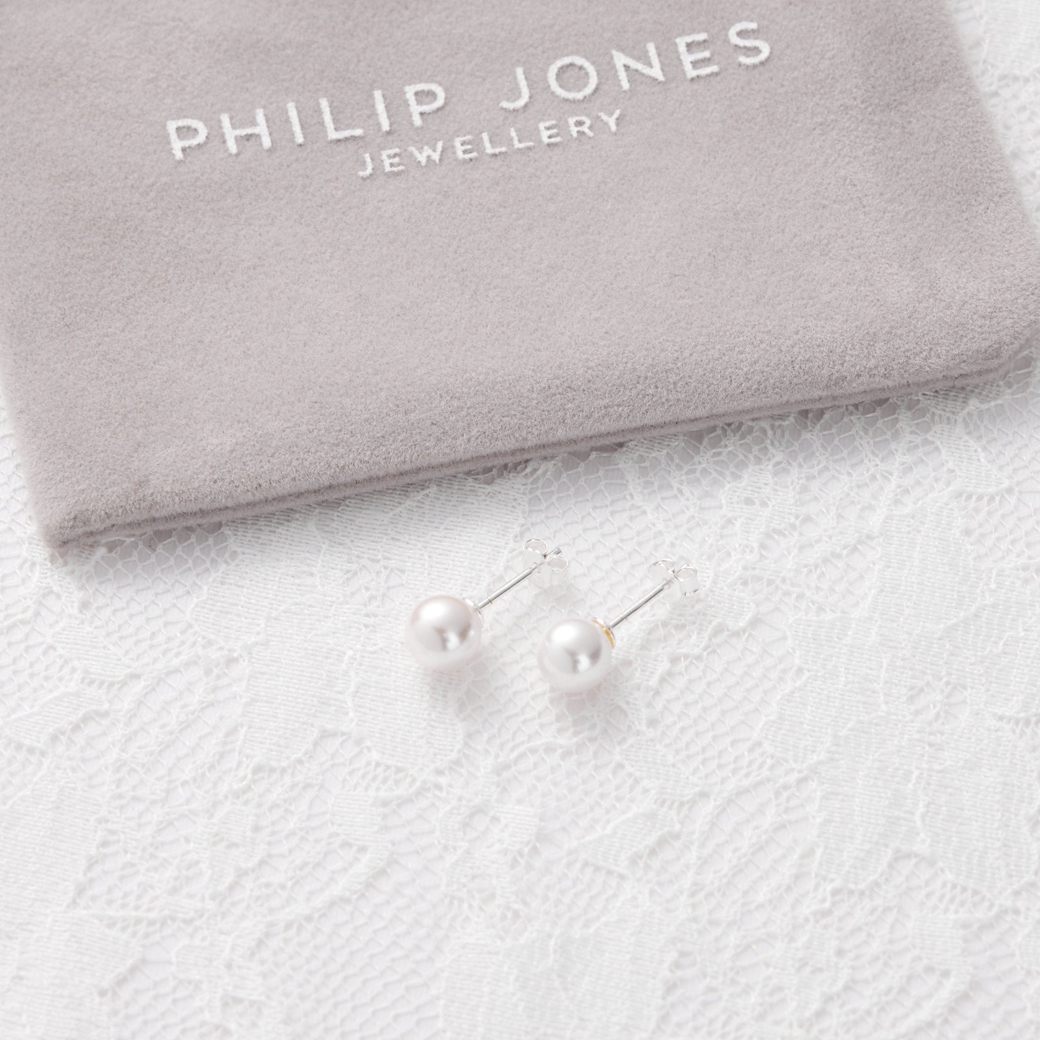 Sterling Silver I Couldn't Say I Do Without You Wedding Pearl Earrings