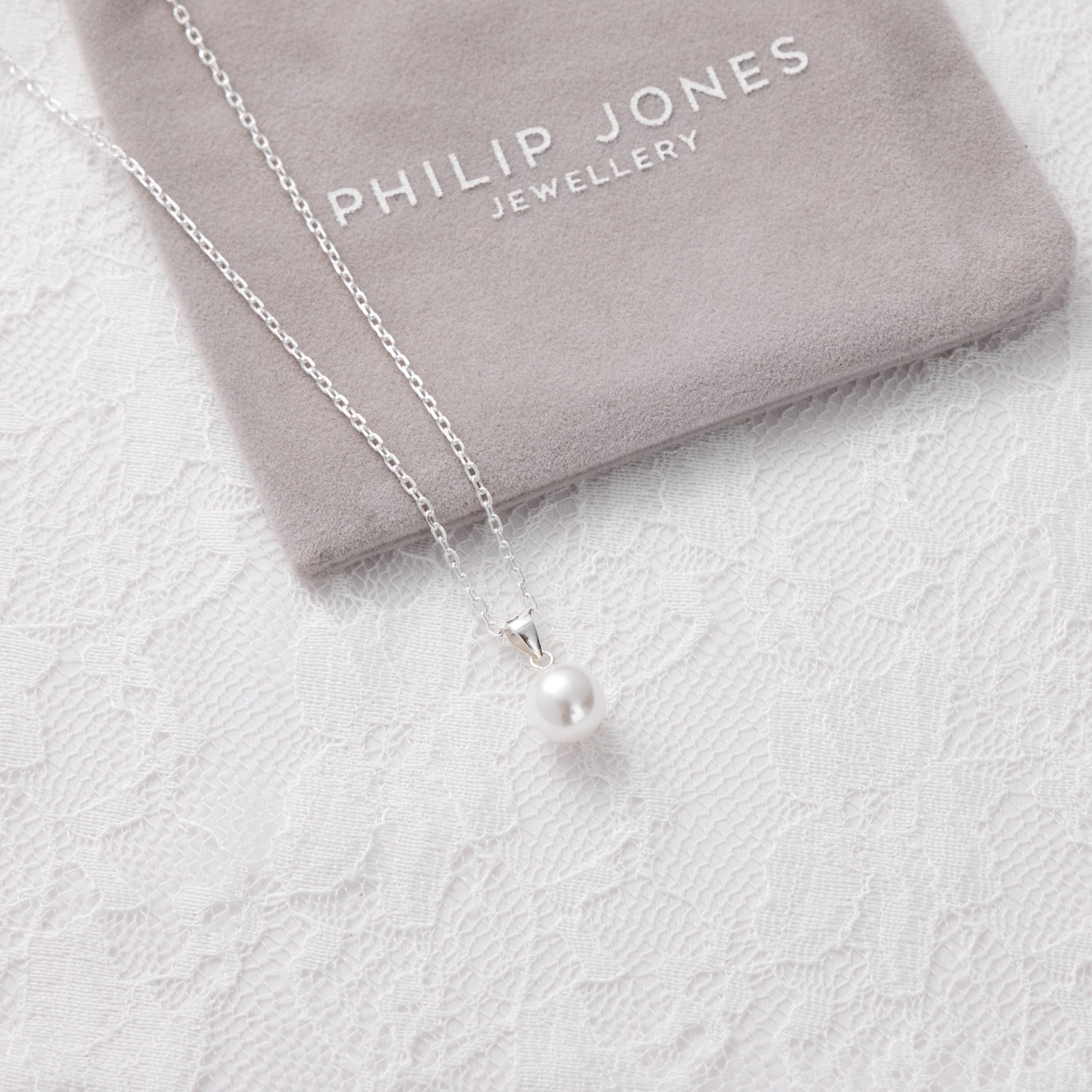 Sterling Silver I Couldn't Say I Do Without You Wedding Pearl Necklace