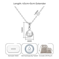 Sterling Silver I Couldn't Say I Do Without You Wedding Pearl Necklace