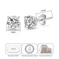 Sterling Silver I Couldn't Say I Do Without You Wedding Solitaire Crystal Earrings