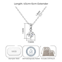 Sterling Silver I Couldn't Say I Do Without You Wedding Solitaire Crystal Necklace