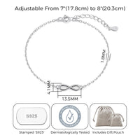 Sterling Silver Infinity Bracelet