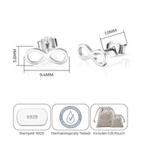 Sterling Silver Infinity Friendship Quote Earrings