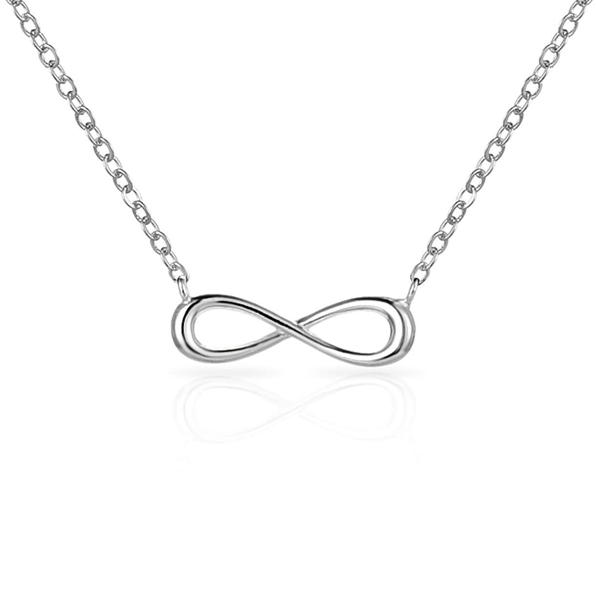 Sterling Silver Infinity Friendship Quote Necklace