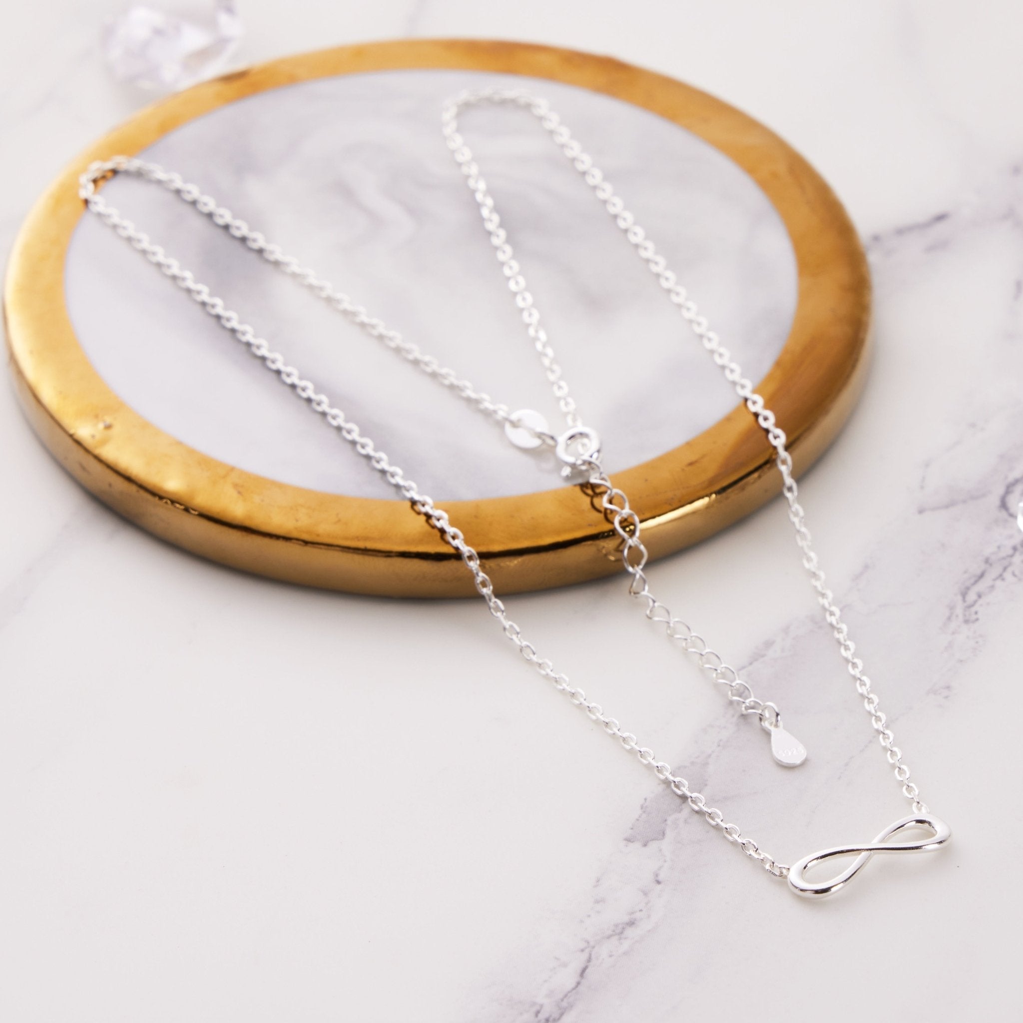 Sterling Silver Infinity Friendship Quote Necklace