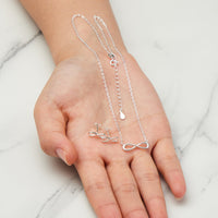 Sterling Silver Infinity Friendship Quote Set