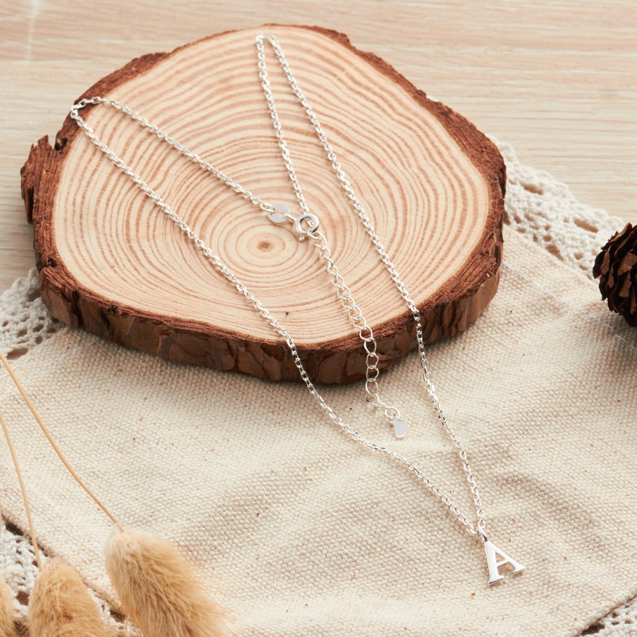 Sterling Silver Initial A Necklace