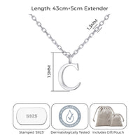 Sterling Silver Initial C Necklace