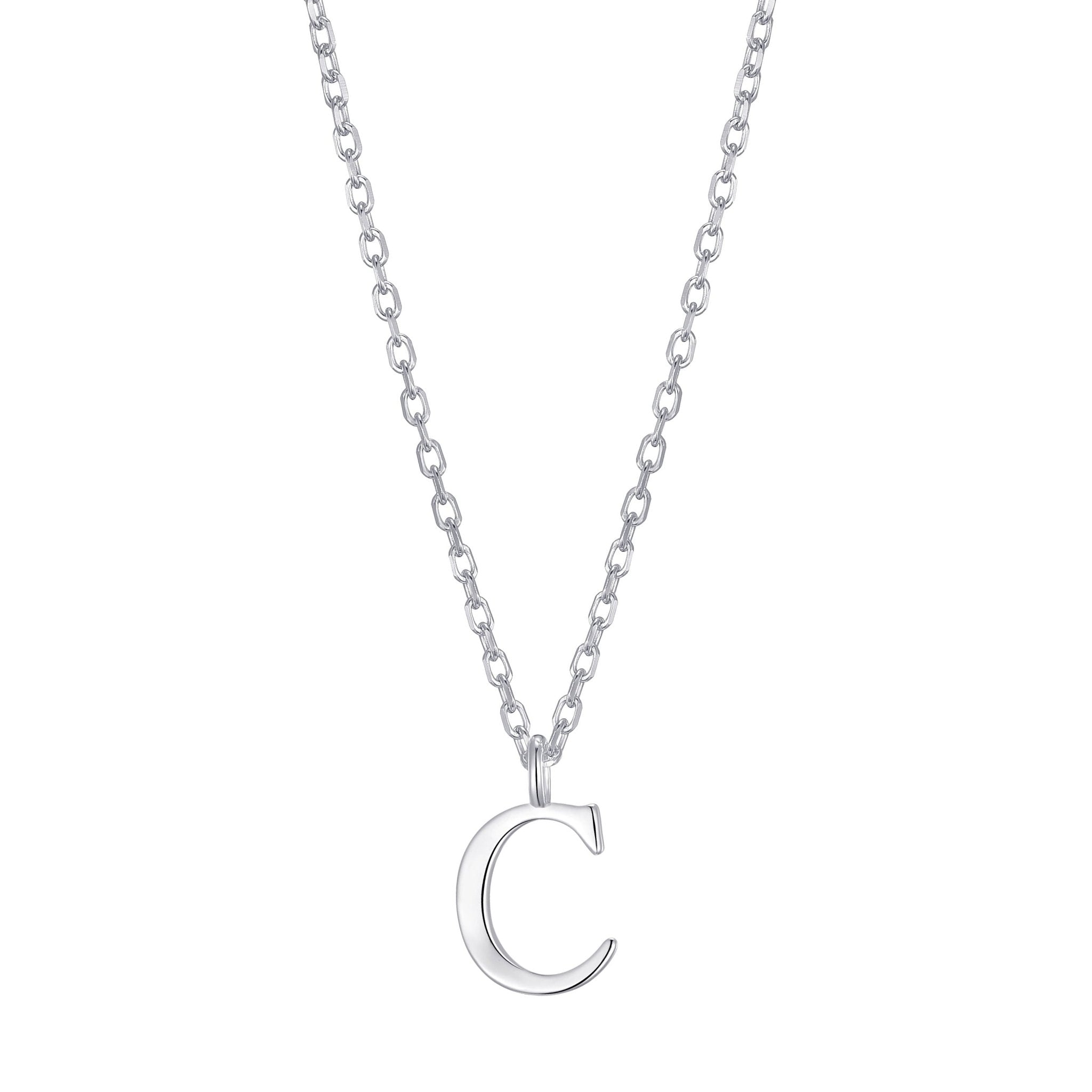 Sterling Silver Initial C Necklace