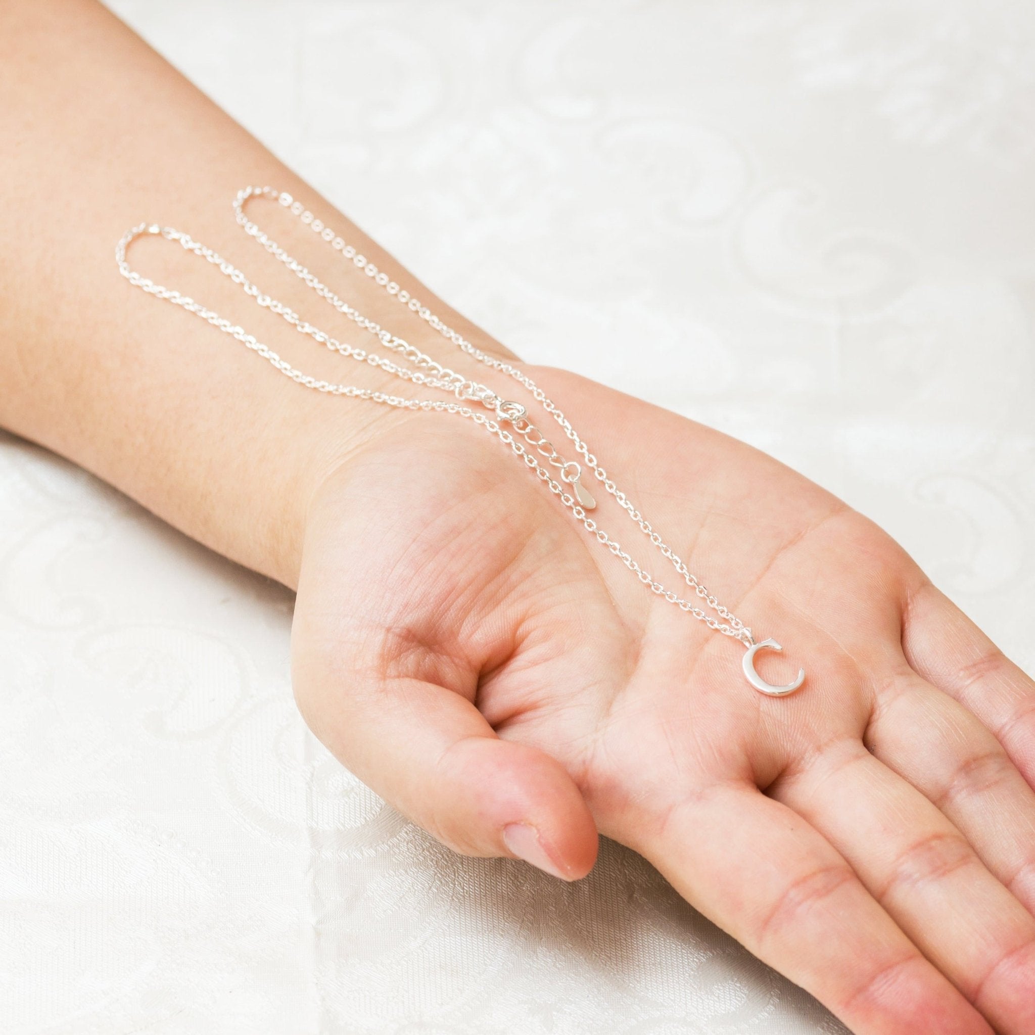 Sterling Silver Initial C Necklace