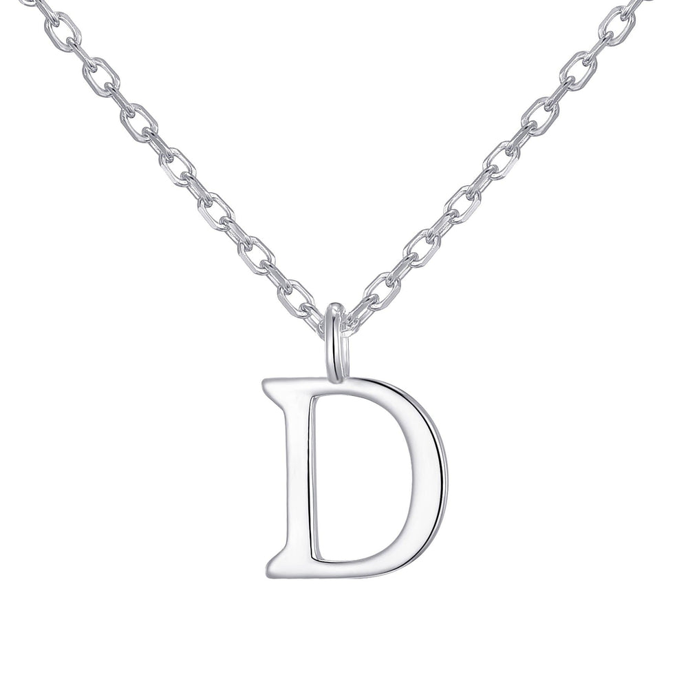 Sterling Silver Initial D Necklace