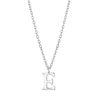 Sterling Silver Initial E Necklace