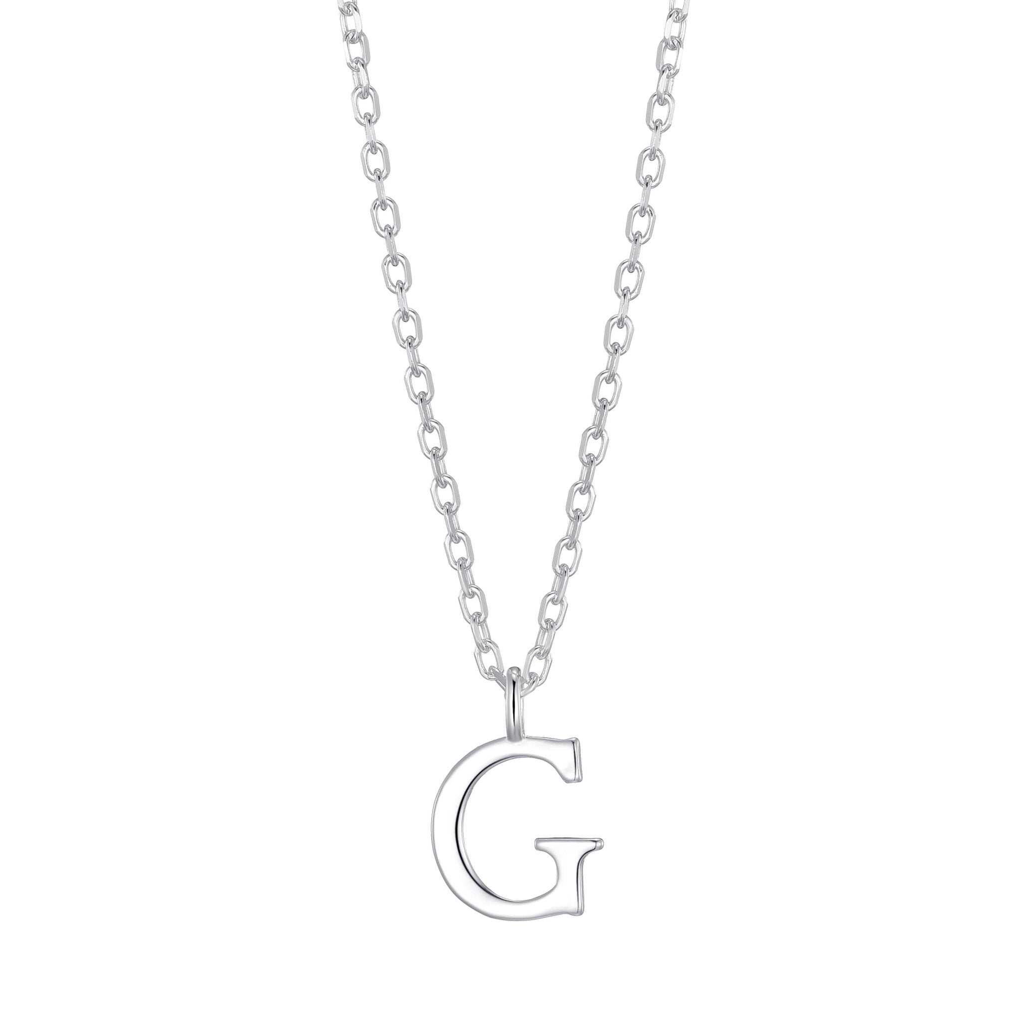 Sterling Silver Initial G Necklace