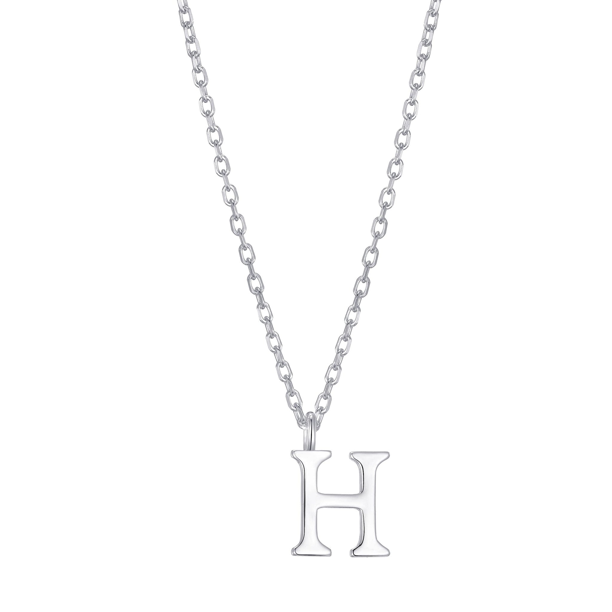 Sterling Silver Initial H Necklace