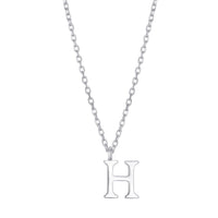 Sterling Silver Initial H Necklace