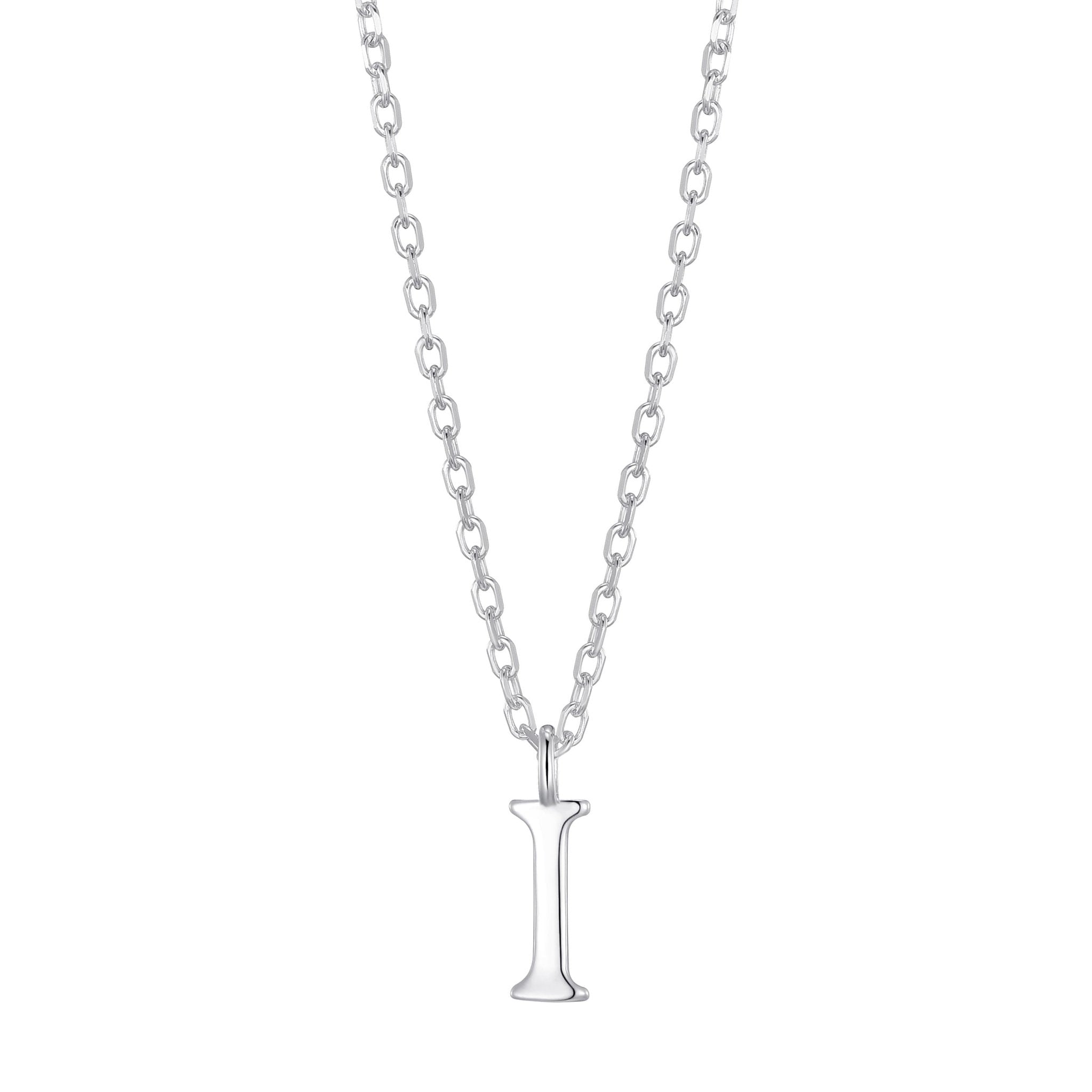 Sterling Silver Initial I Necklace