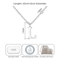 Sterling Silver Initial L Necklace