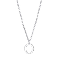 Sterling Silver Initial O Necklace