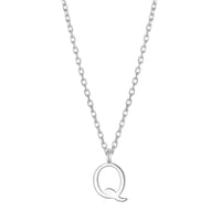 Sterling Silver Initial Q Necklace