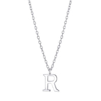Sterling Silver Initial R Necklace