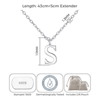 Sterling Silver Initial S Necklace