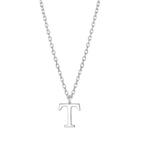Sterling Silver Initial T Necklace