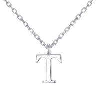Sterling Silver Initial T Necklace
