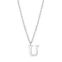 Sterling Silver Initial U Necklace