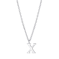 Sterling Silver Initial X Necklace