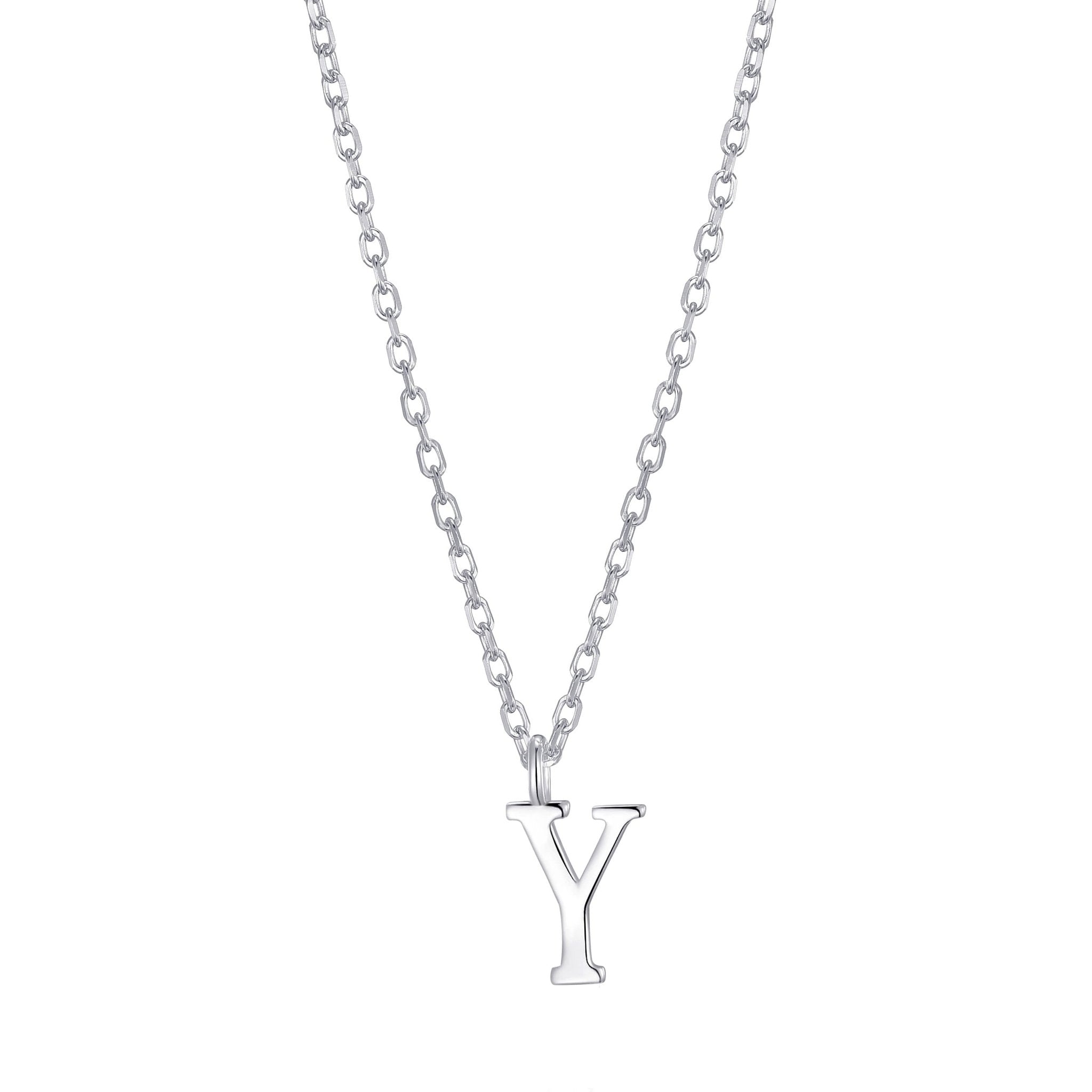 Sterling Silver Initial Y Necklace