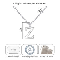 Sterling Silver Initial Z Necklace