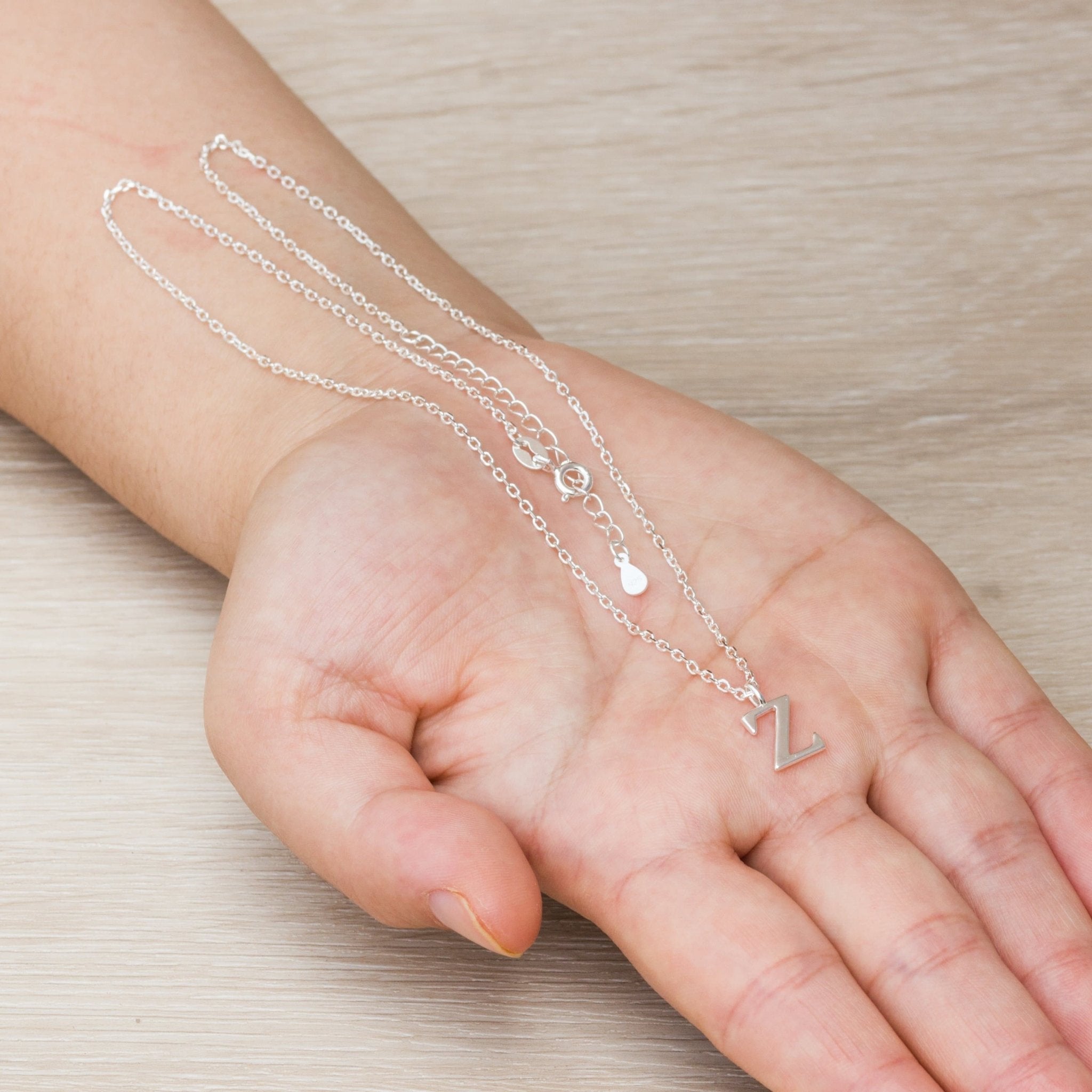 Sterling Silver Initial Z Necklace