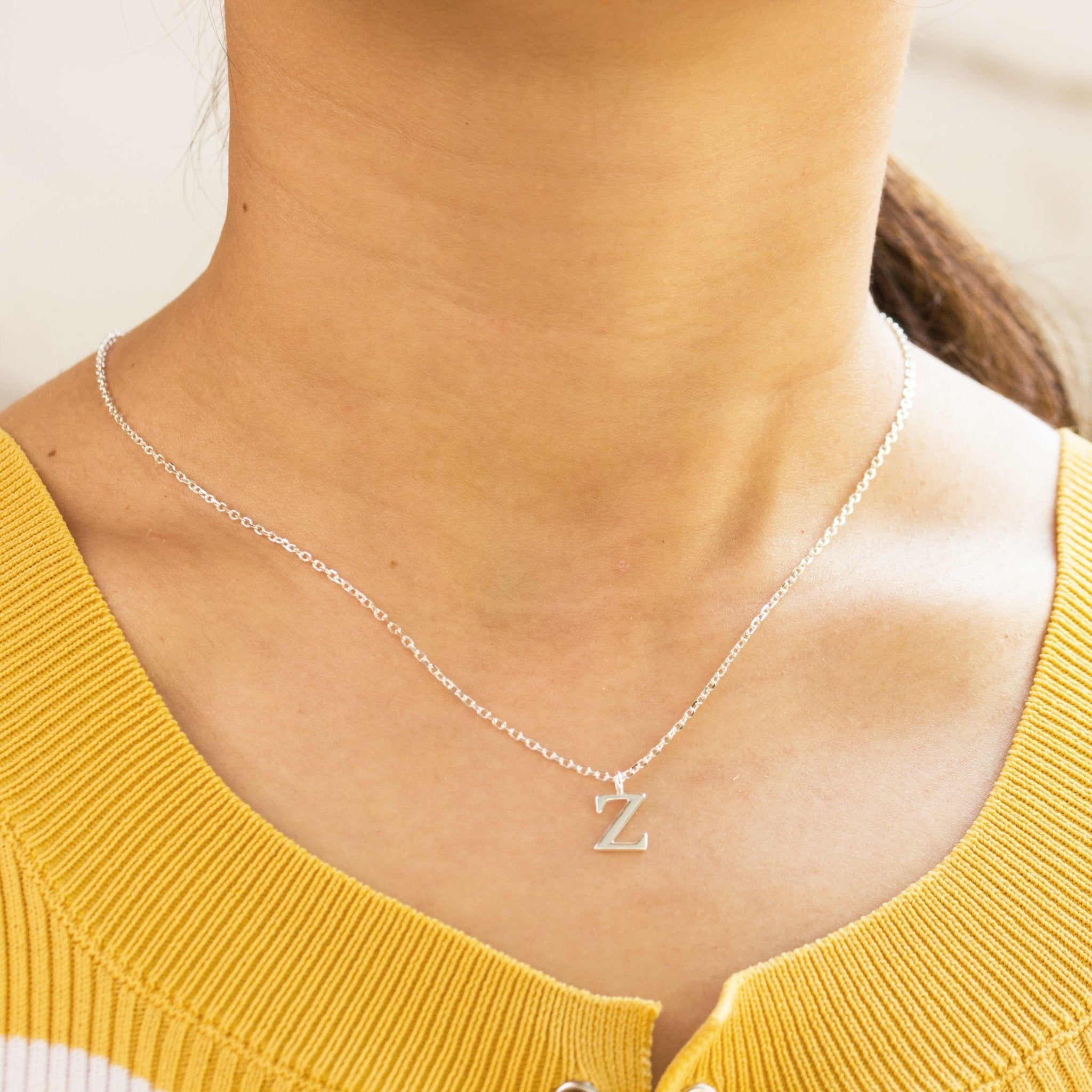 Sterling Silver Initial Z Necklace