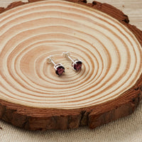 Sterling Silver June (Alexandrite) Birthstone Earrings Created with Zircondia® Crystals