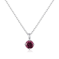 Sterling Silver June (Alexandrite) Birthstone Necklace Created with Zircondia® Crystals