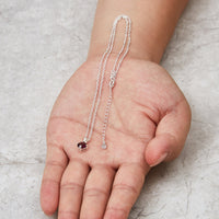 Sterling Silver June (Alexandrite) Birthstone Necklace Created with Zircondia® Crystals